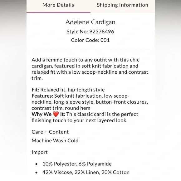 NWT Free People ♥️ Adelene Cardigan Size L Black Cream Combo $128 MSRP - Picture 9 of 11